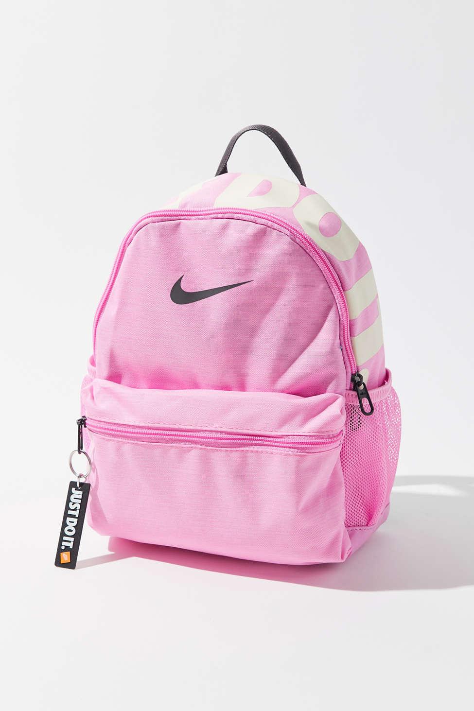 small pink nike backpack