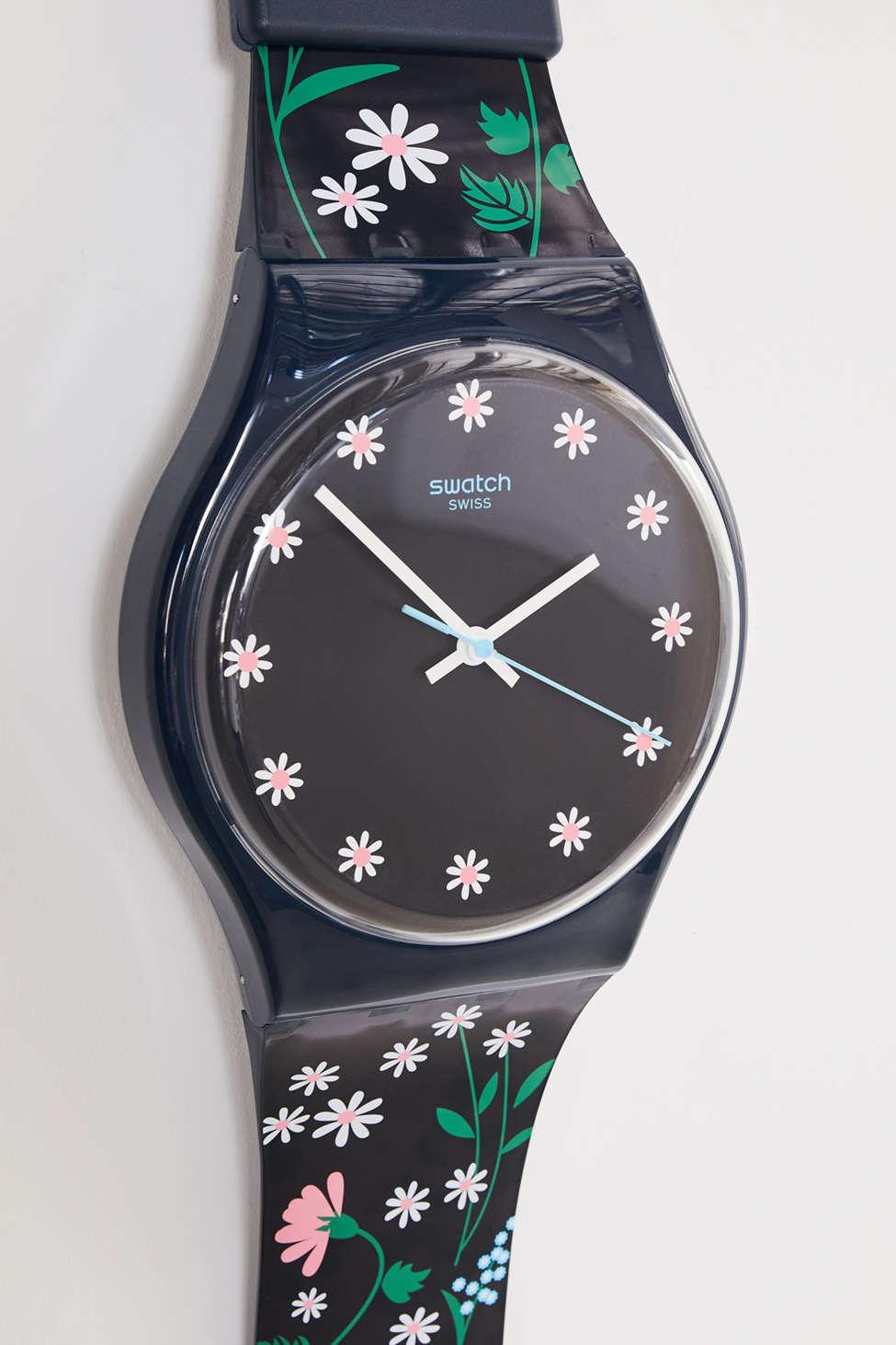 Swatch Maxi Flower Carpet Wall Clock in Blue for Men | Lyst