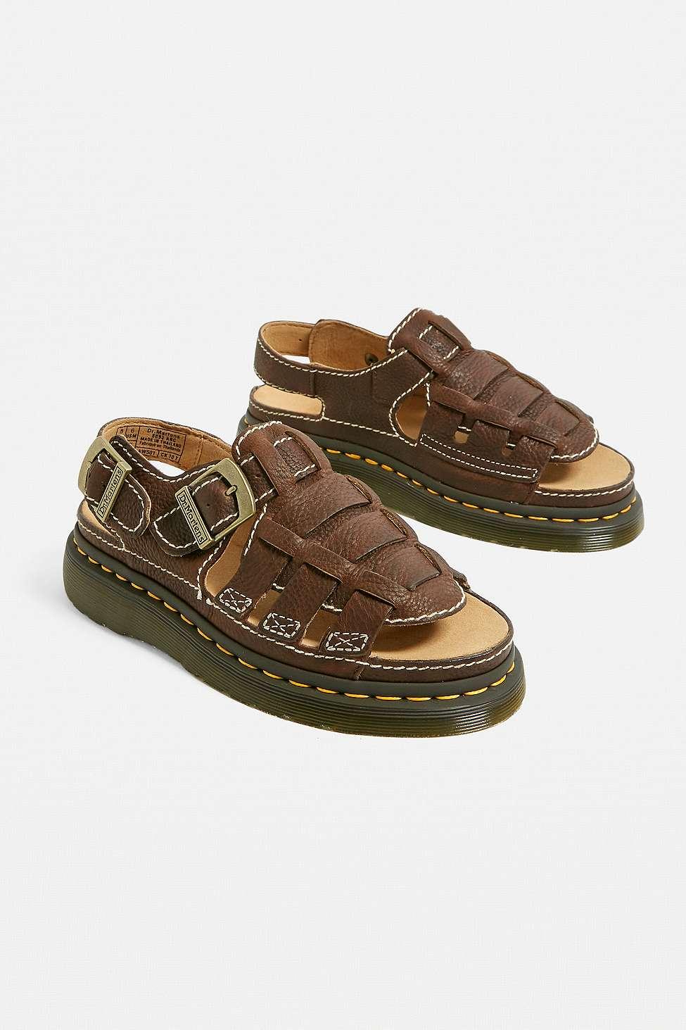 Dr. Martens 8092 Brown Fisherman Leather Sandals - Lyst