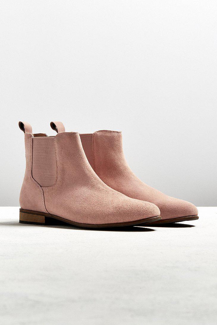 pink chelsea boots womens