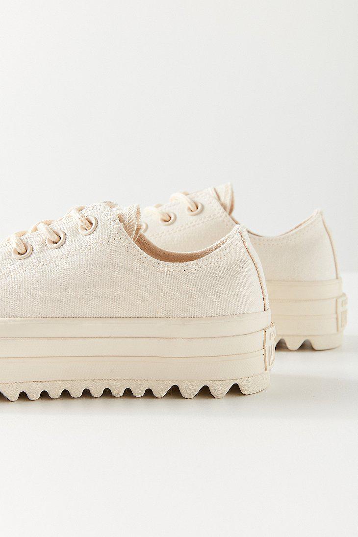 Converse Canvas Converse Chuck Taylor All Star Lift Ripple Low Top Sneaker  in Ivory (White) - Lyst