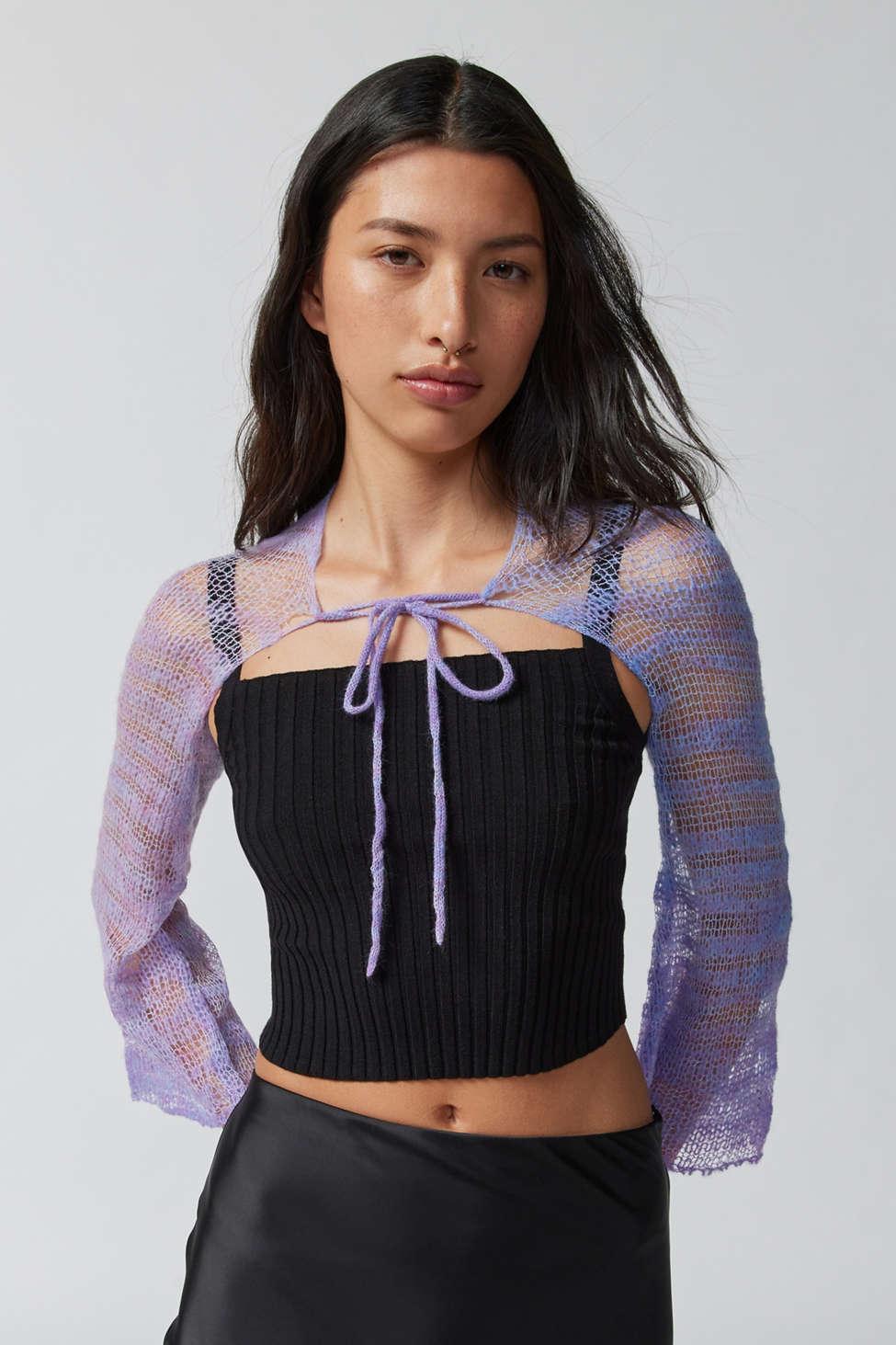 Purple cardigans and shrugs discount