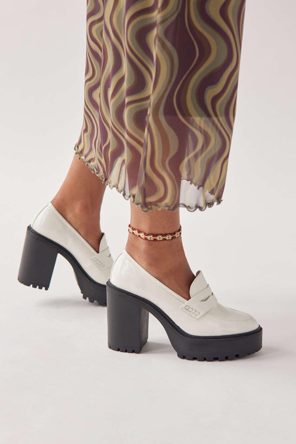 Urban Outfitters Uo Rosie Mary Platform Loafer in White | Lyst