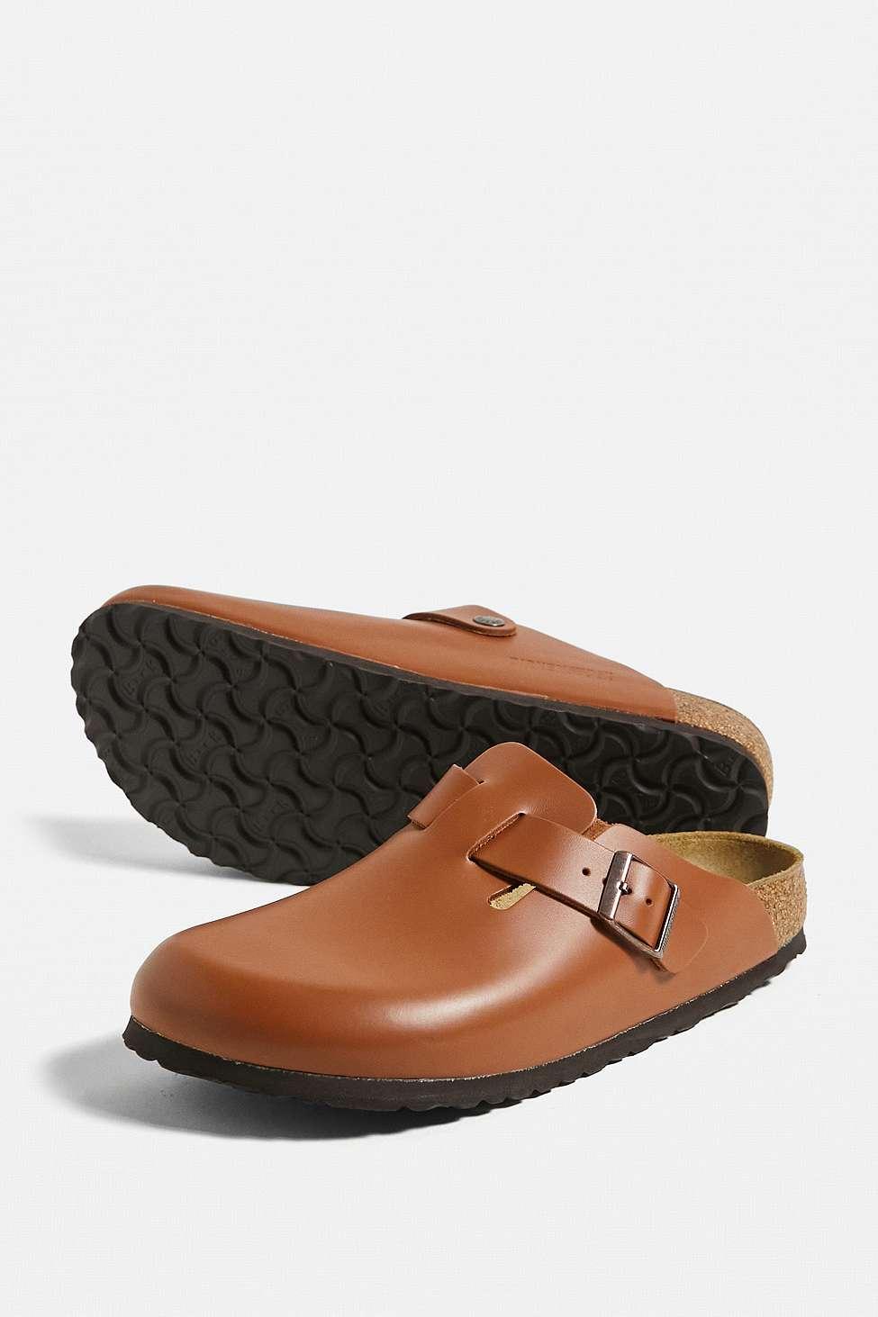 靴 BIRKENSTOCK Boston ginger brown Birkenstock New w/ Box Boston Ginger Brown Embossed Natural