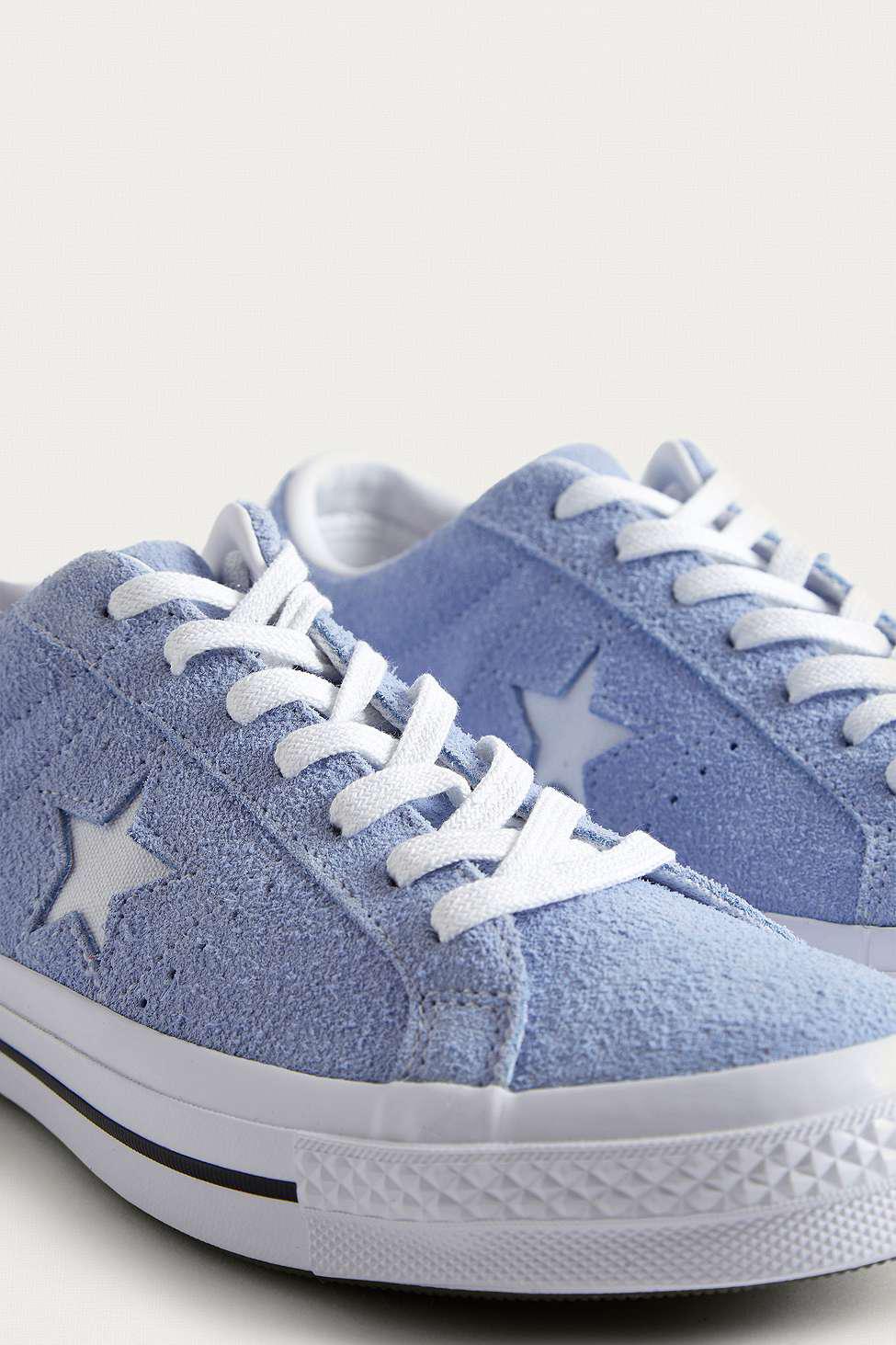 converse one star trainers blue chill white