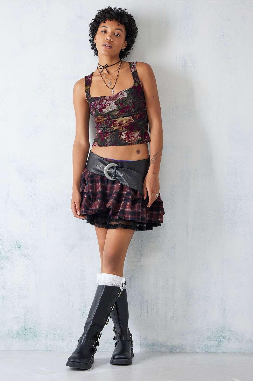 Urban Outfitters Plaid Pleated Skirt Urban Renewal Vintage Plaid