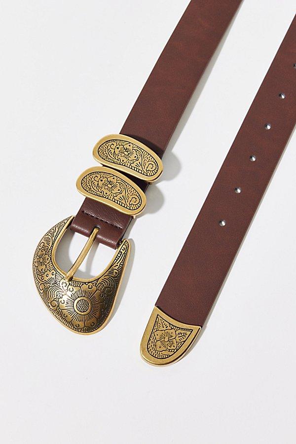 URBAN OUTFITTERS | RUSTIC WESTERN VEGAN LEATHER BELT Woven Leather Belt | Urban Outfitters main image 4