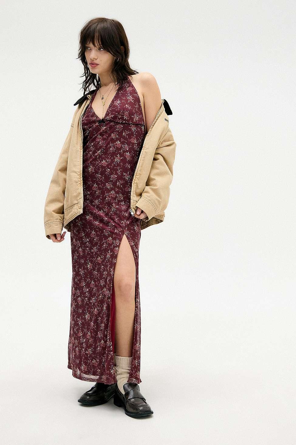 open lace back dress Urban Outfitters Ditsy Floral Smocked Mini Dress S – White Chocolate Couture main image 1