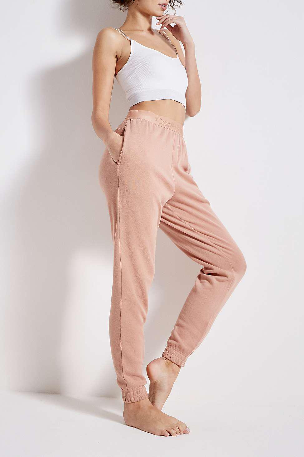 calvin klein pink lounge joggers