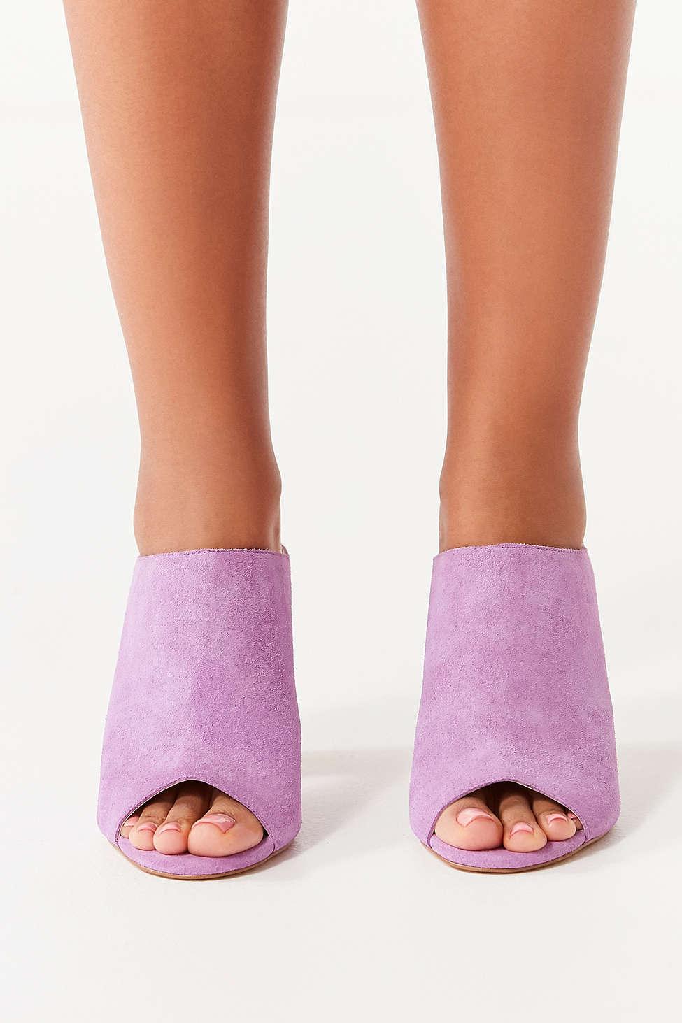 purple mule heels