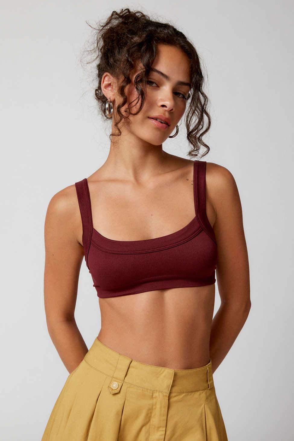 Out From Under Riptide Seamless Bralette In Burgundy,at Urban