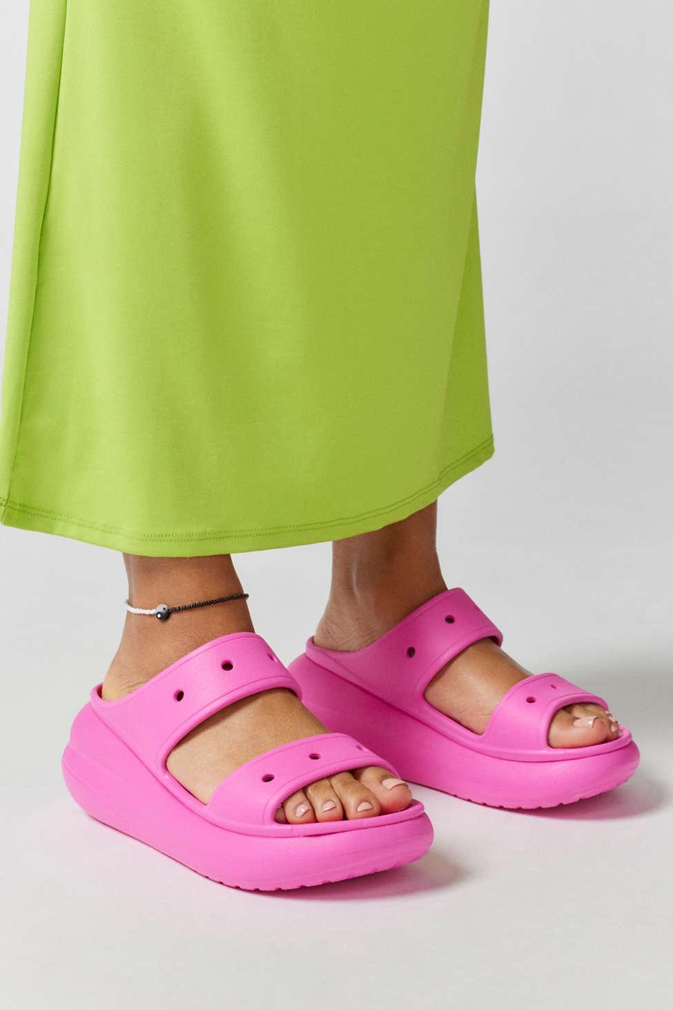 Crocs™ Classic Crush Sandal in Pink | Lyst