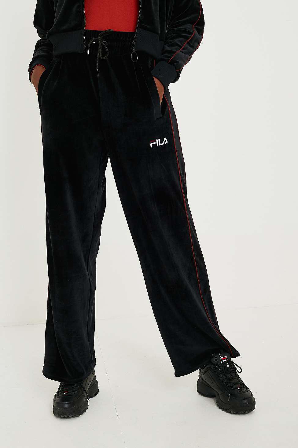 wide leg velour tracksuit