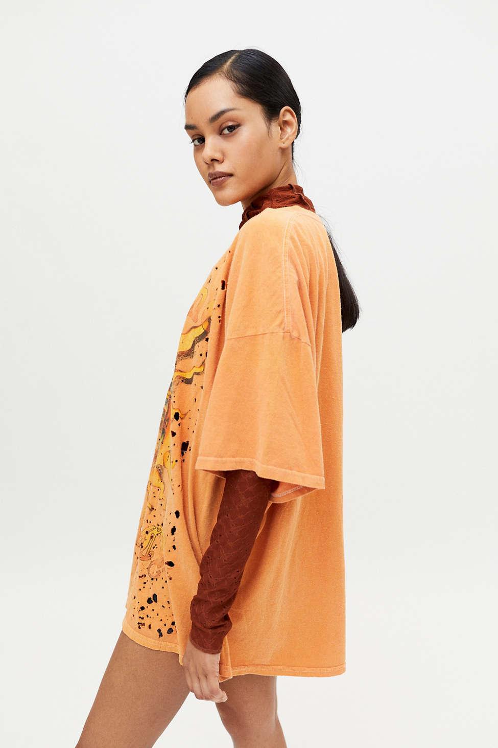 Cotton Sublime T-shirt Dress in Orange 