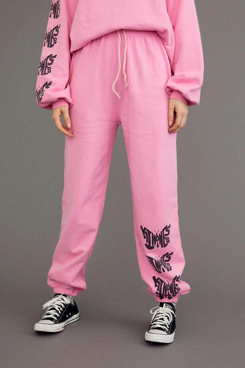 Urban outfitters pink sweatpants hotsell