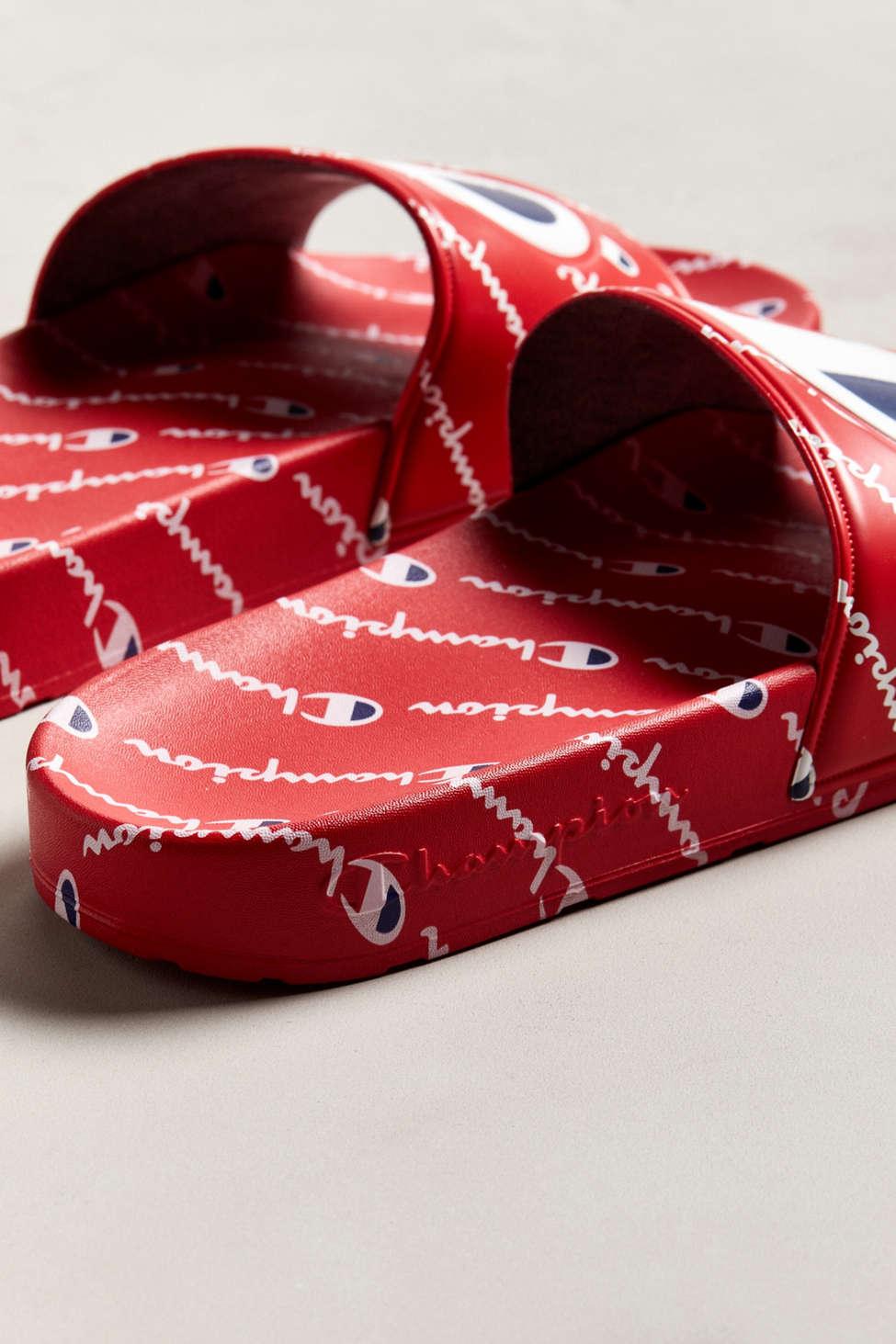 champion monogram slide sandal