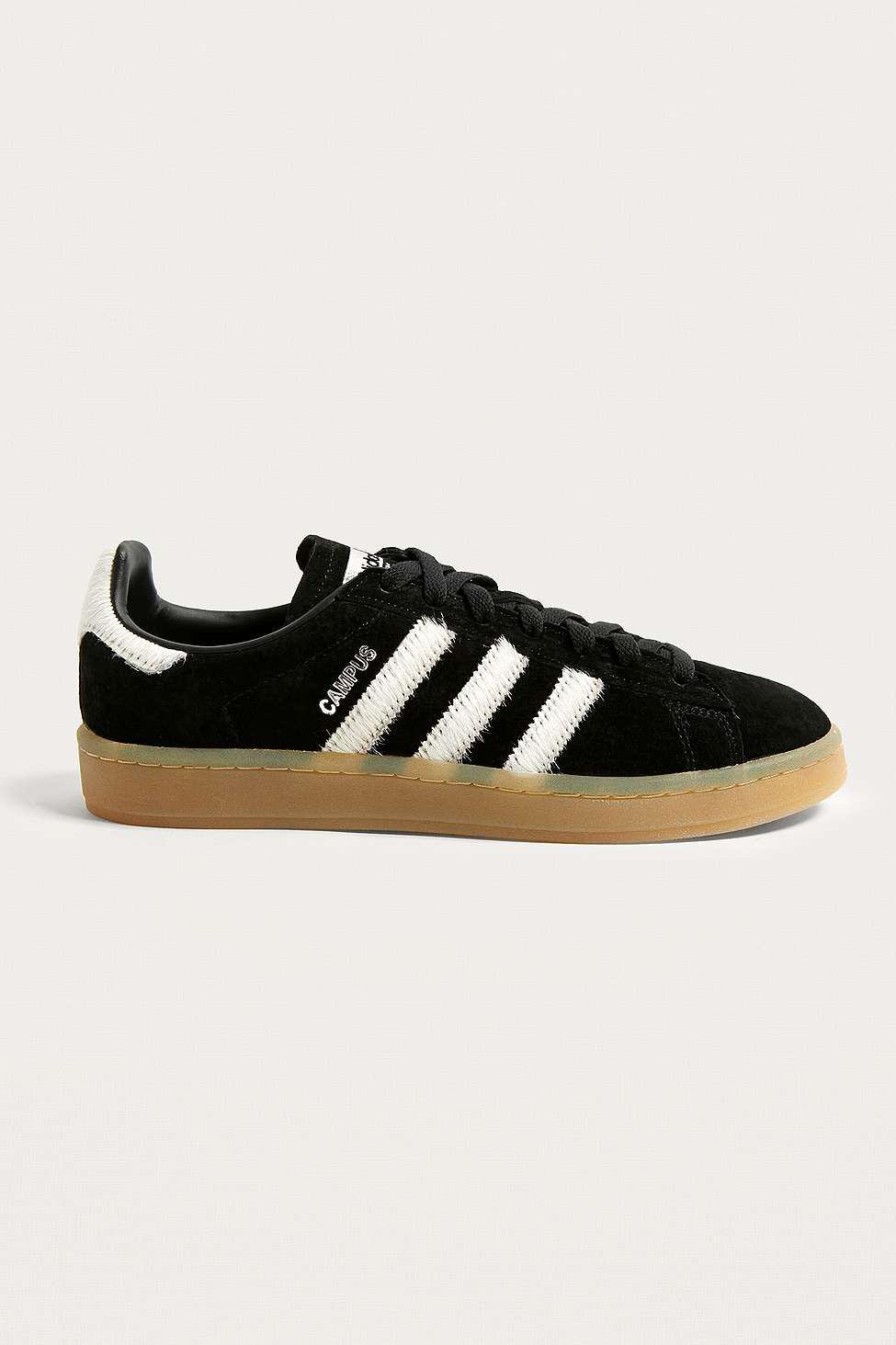 adidas Originals Campus Black Suede Gum Sole Trainers for Men | Lyst UK