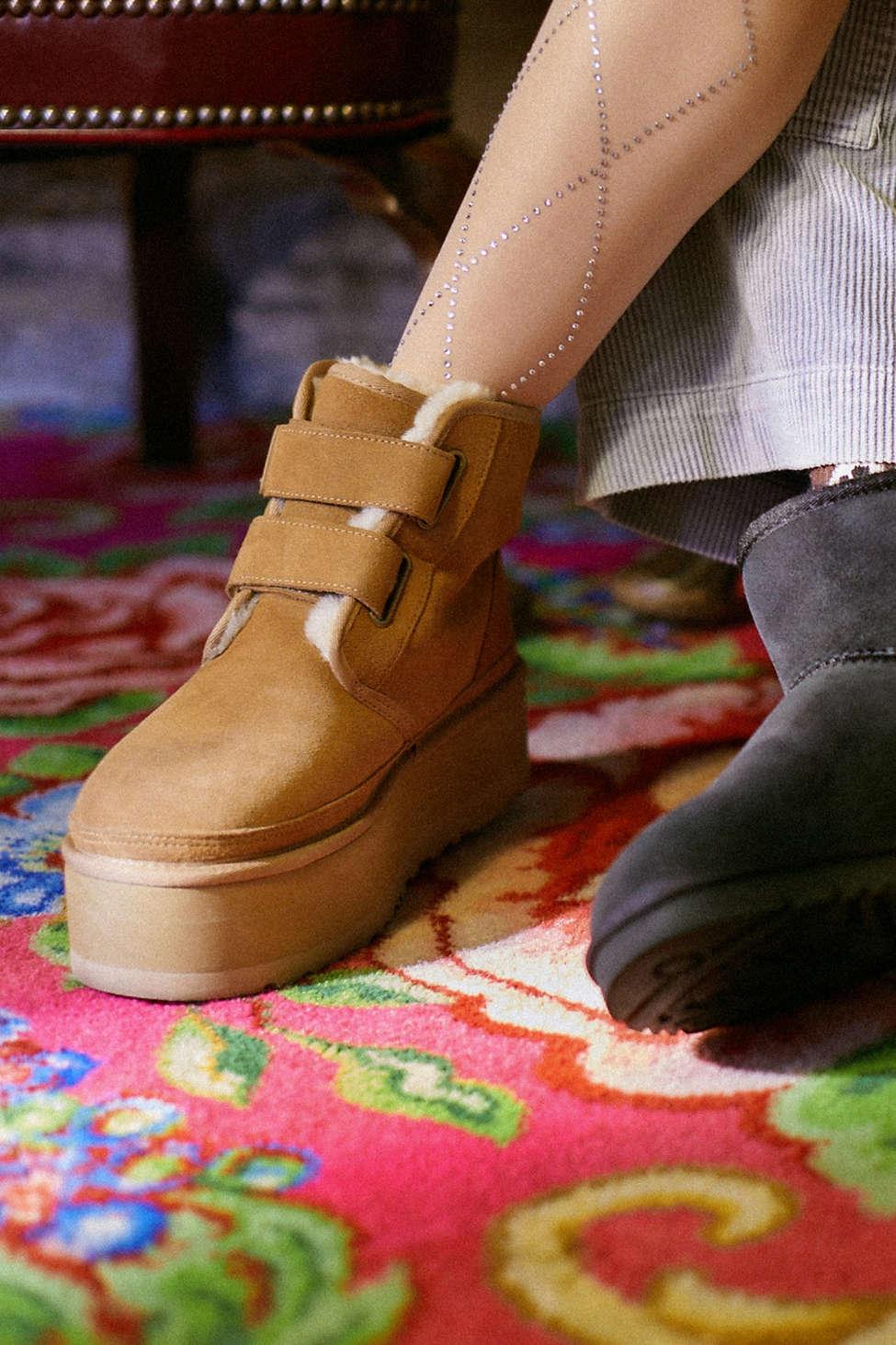 UGG Neumel Strap Platform Boot in Brown | Lyst