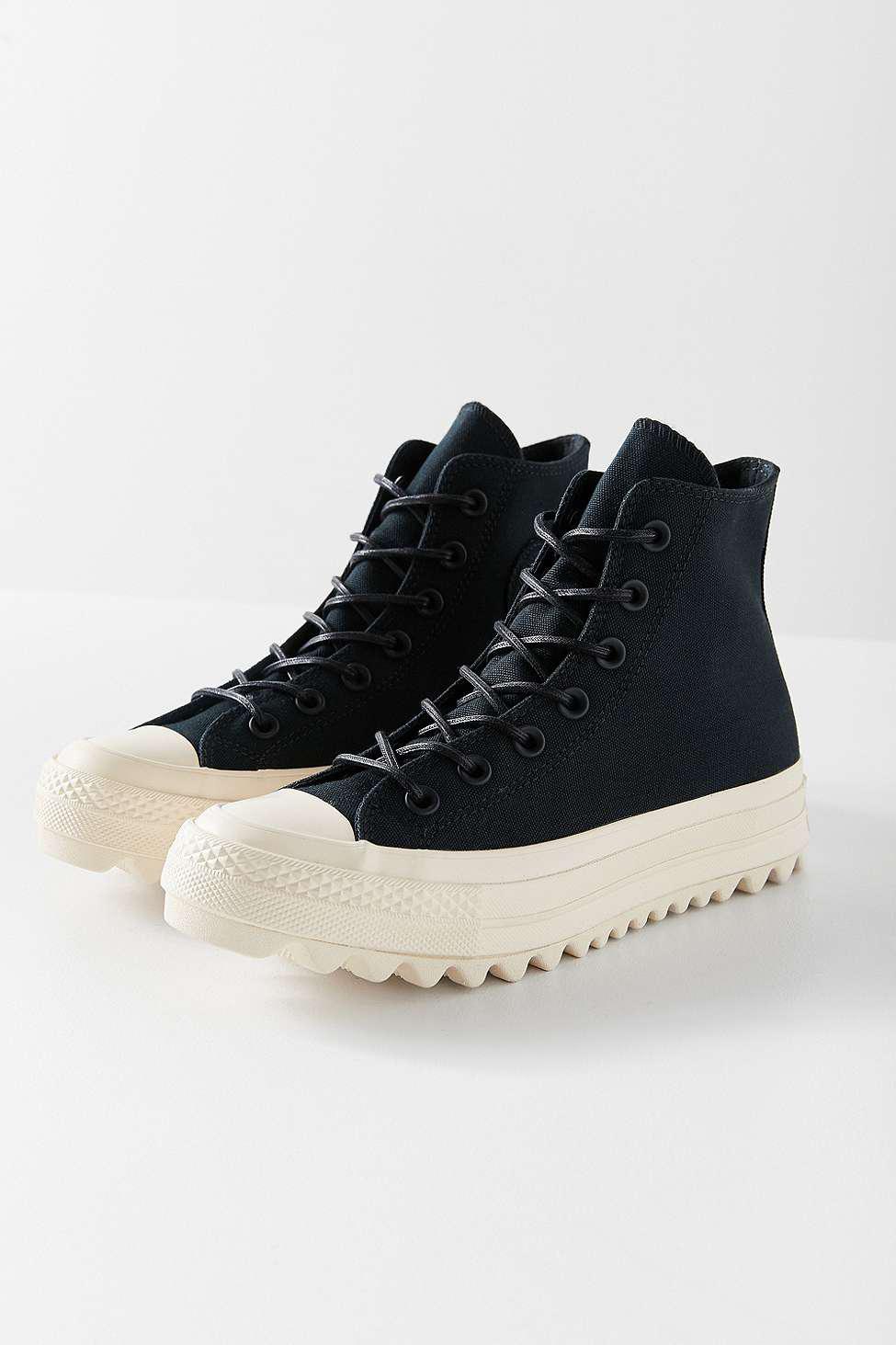 converse ripple high top black