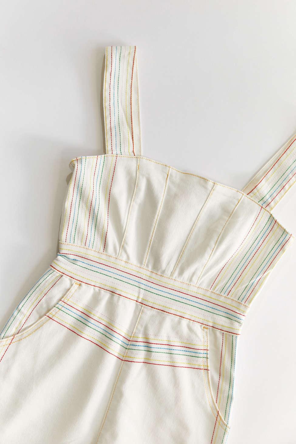 uo roux denim romper