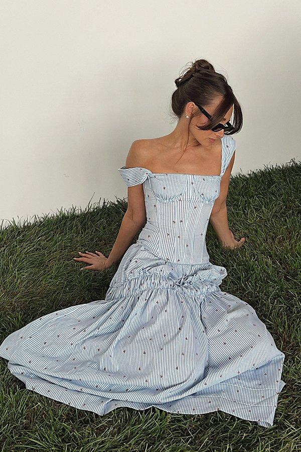 100 cotton shift dress Shell Shirt Baby Blue / L/XL a dress that understands CURVE-FORMAL Siora Cape Gown in Colour:Mint