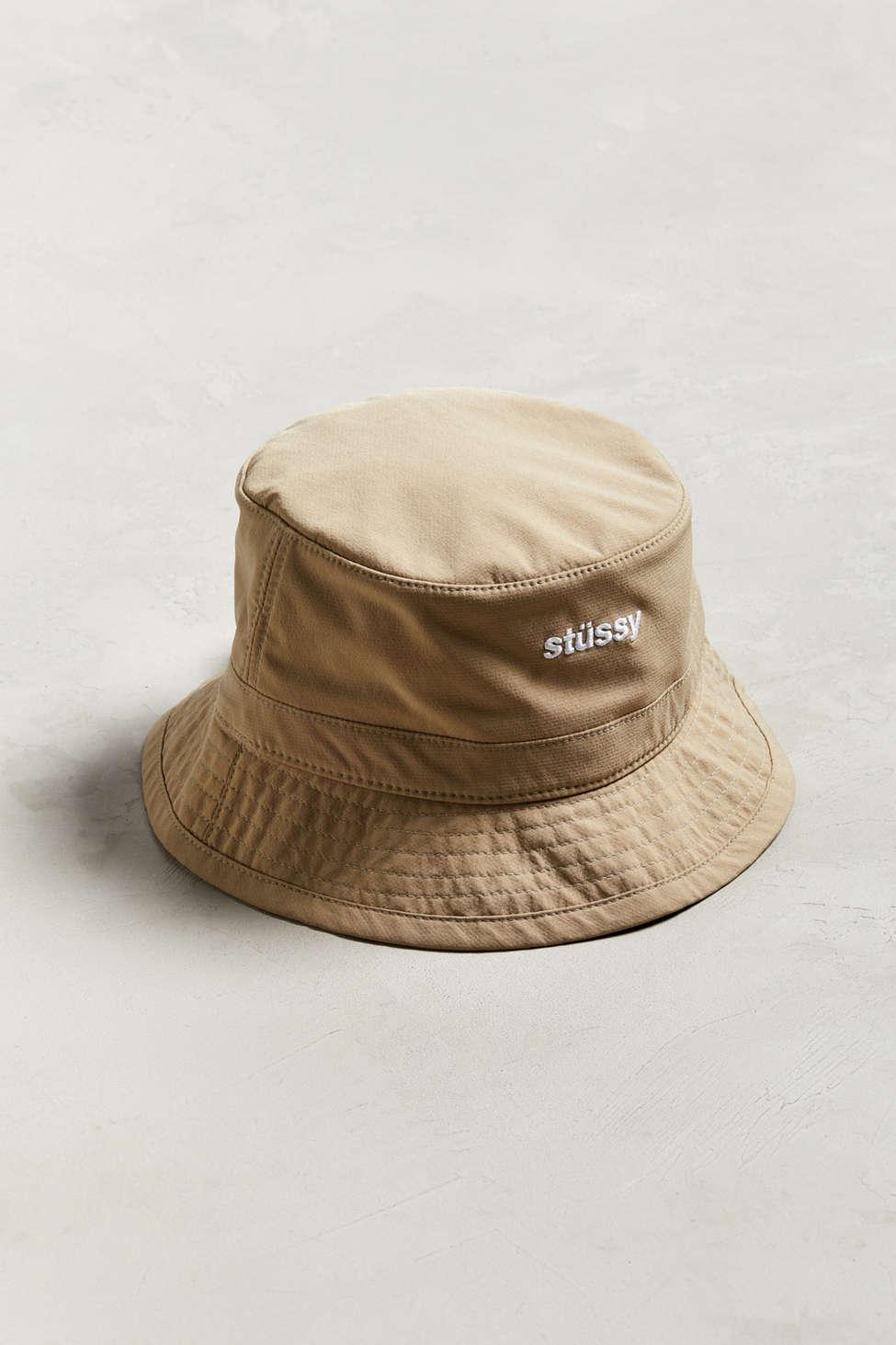 Stussy Synthetic Bungee Bucket Hat in Beige (Natural) for Men - Lyst
