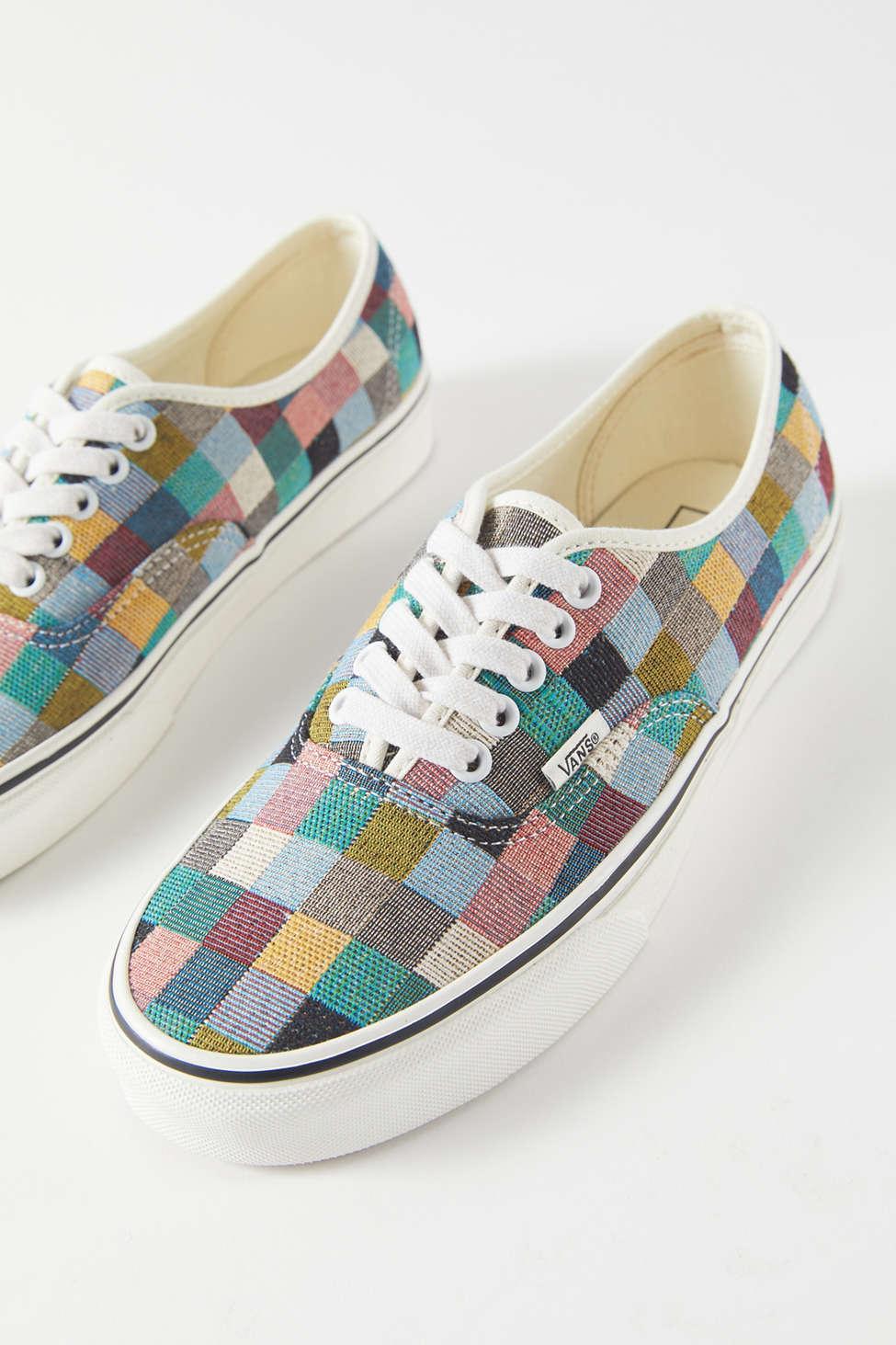 chauffør religion Plante Vans Rubber Uo Exclusive Authentic Woven Checkerboard Sneaker in Blue - Lyst