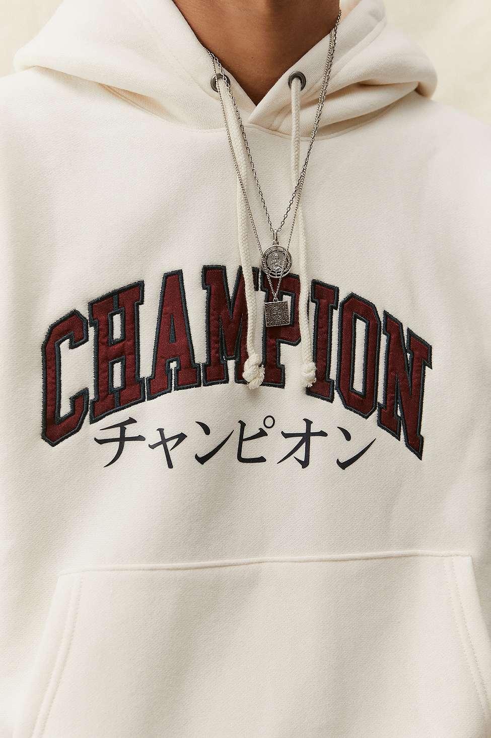 Champion ecru varsity hoodie Clearance