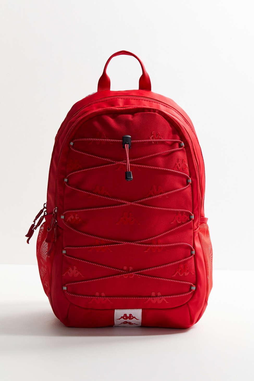 Kappa Synthetic The Prmium Backpack In Dark Red And White - Lyst