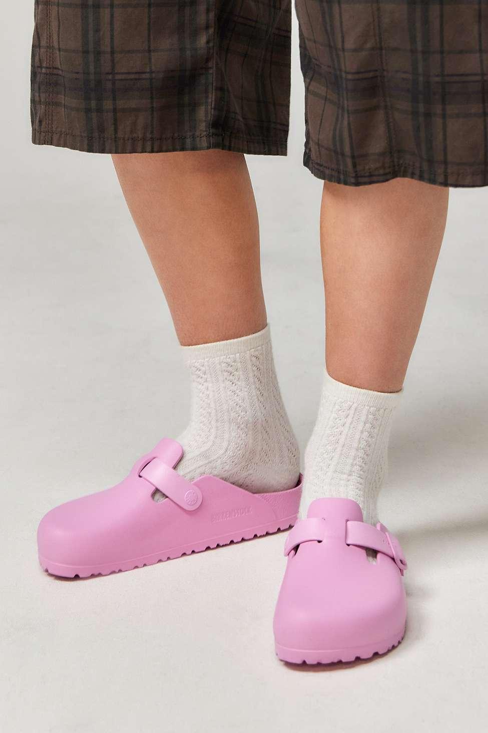 Birkenstock Boston Pink Rubber Clogs in Black Lyst UK