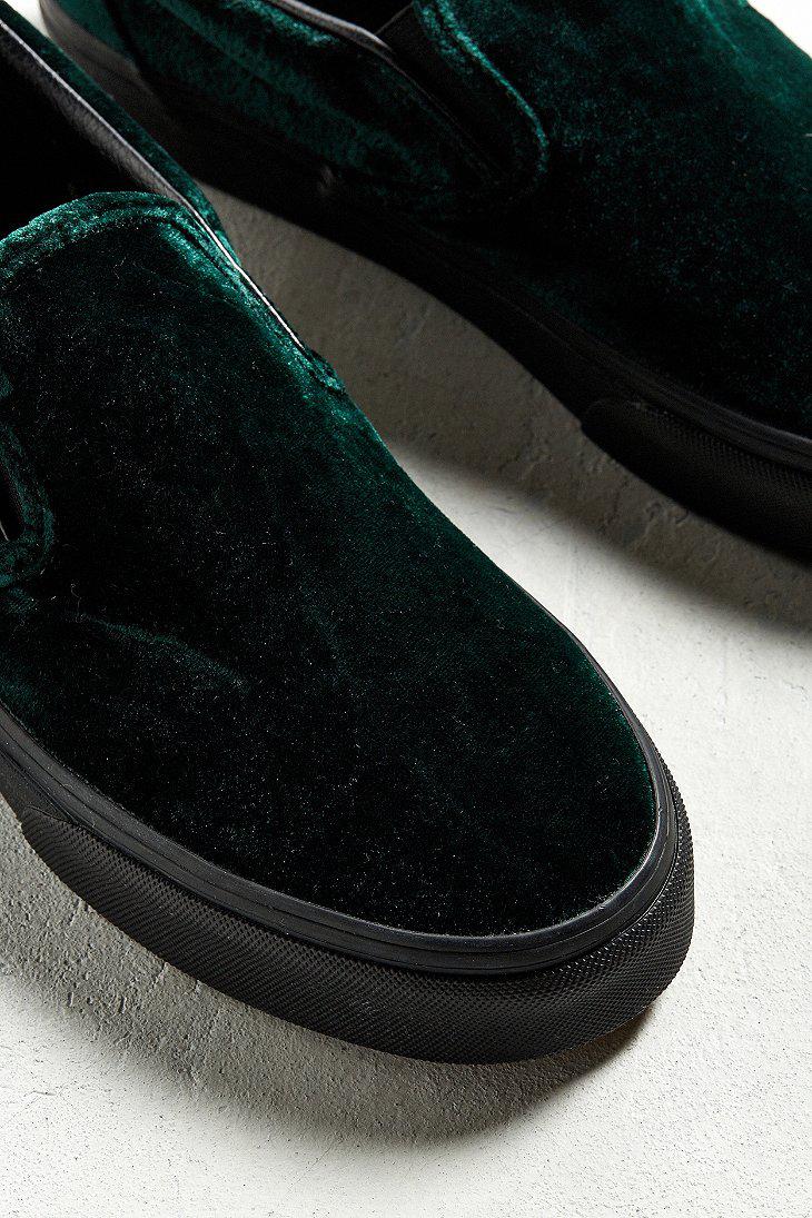 Vans Vans Classic Slip-on Green Velvet Sneaker for Men | Lyst