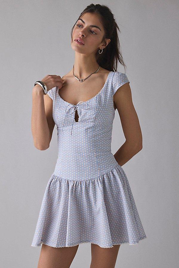kimchi blue blue dress Black 100% Polyester \ Kimchi Blue Smocked Midi Dress
