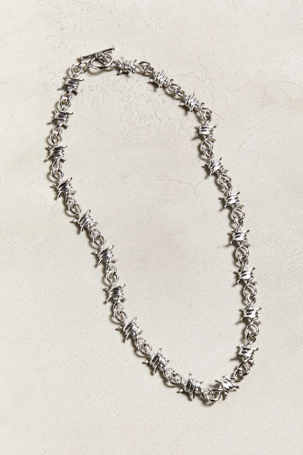 Amazon.com: FMR Barbed Wire Chain Necklace Gothic Thorns Opal Choker  Necklace Barbed Wire Choker Rock Brambles Jewelry for Women and Teen Girls  : Clothing, Shoes & Jewelry