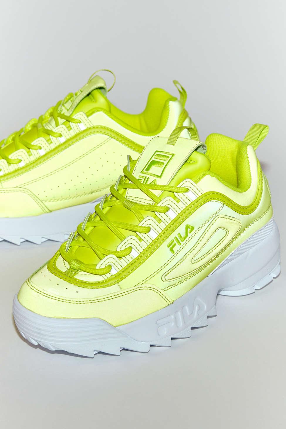 fila disruptor black reflective