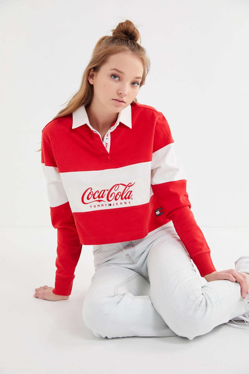 tommy hilfiger coca cola rugby shirt