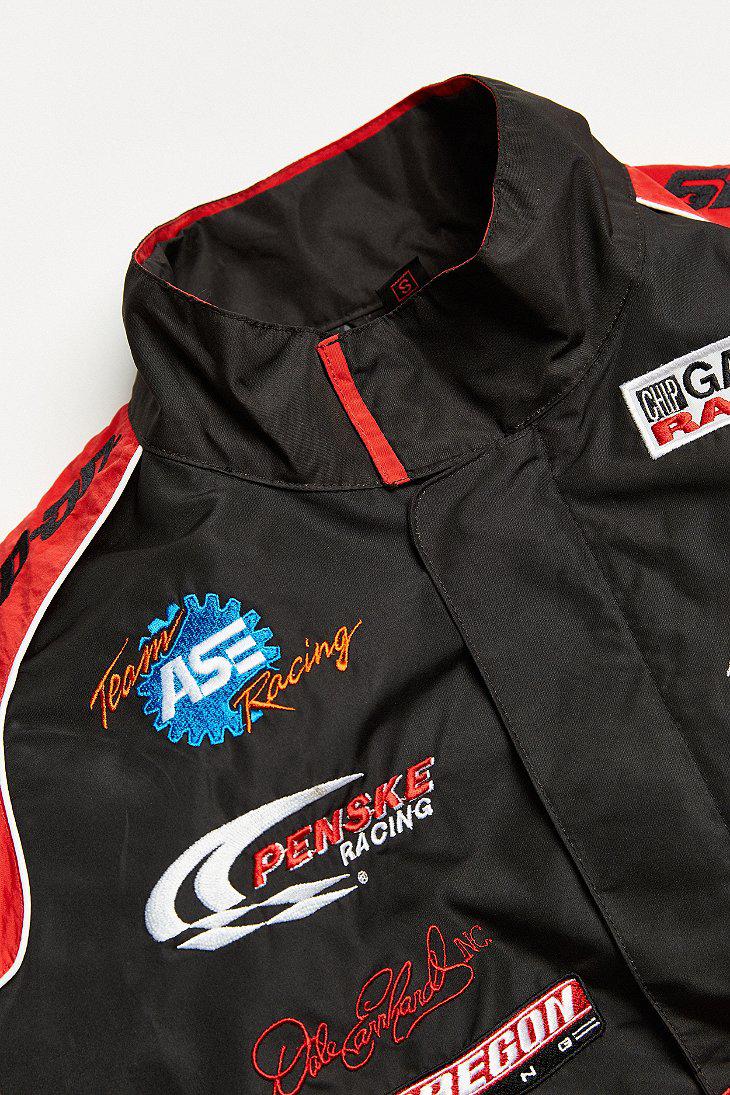 Urban Outfitters Satin Vintage Nascar Snapon Jacket in Black for Men