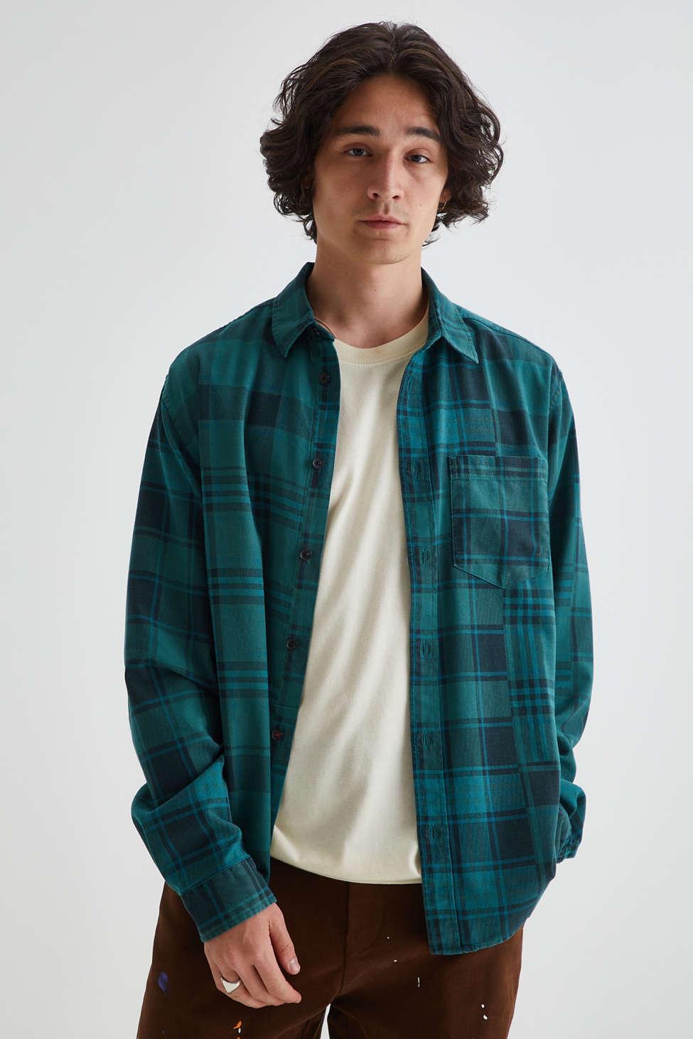 BDG Vintage Wash Cotton Flannel Shirt 