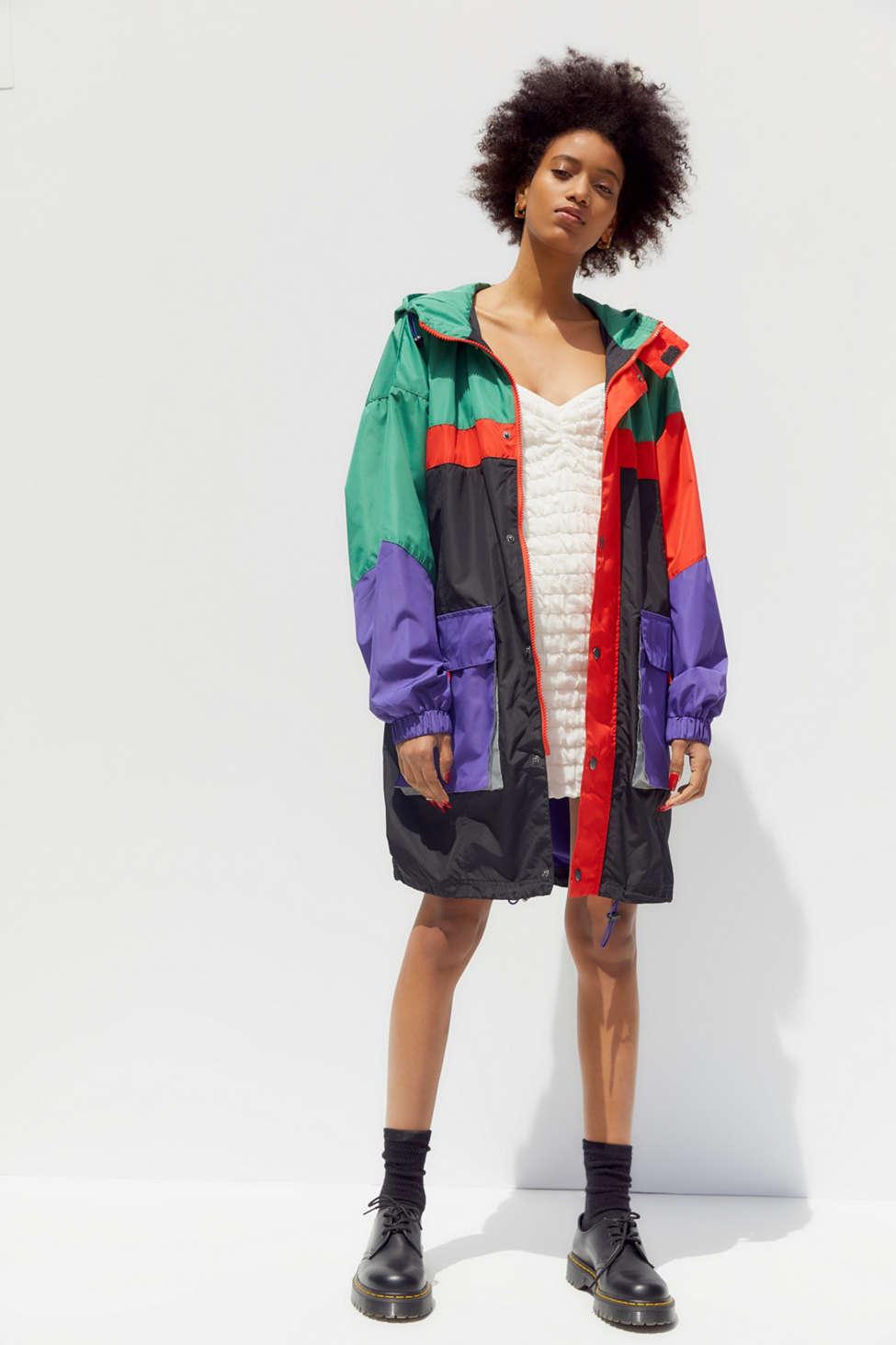 oversized color block jacket
