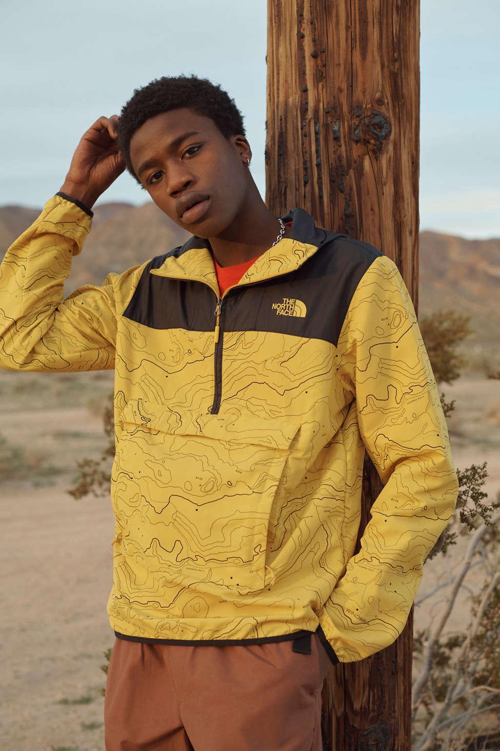 The North Face The North Face Uo Exclusive Topography Fanorak Jacket in  Yellow for Men - Lyst