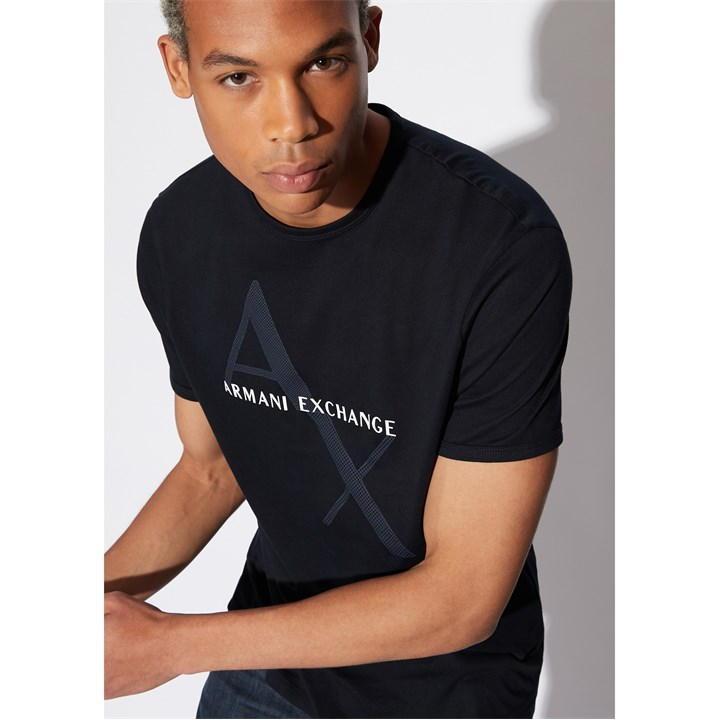 Giorgio Armani Large Logo T shirt in Black for Men Lyst UK