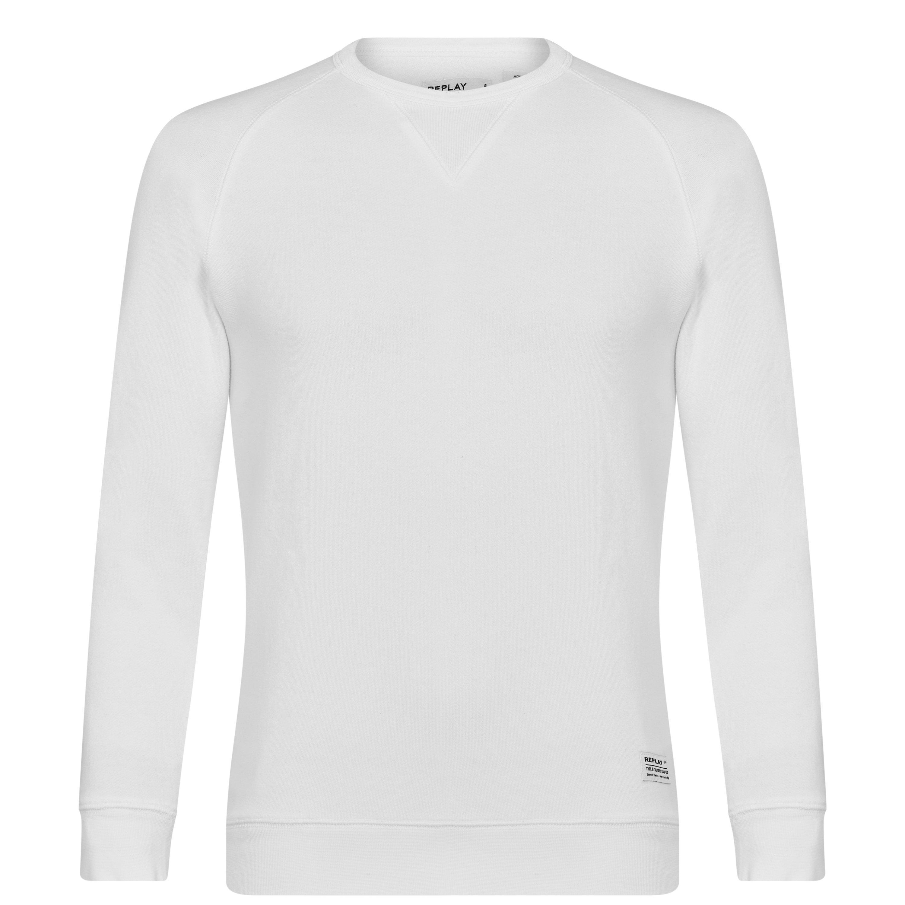 Distressed white sweatshirt on sale