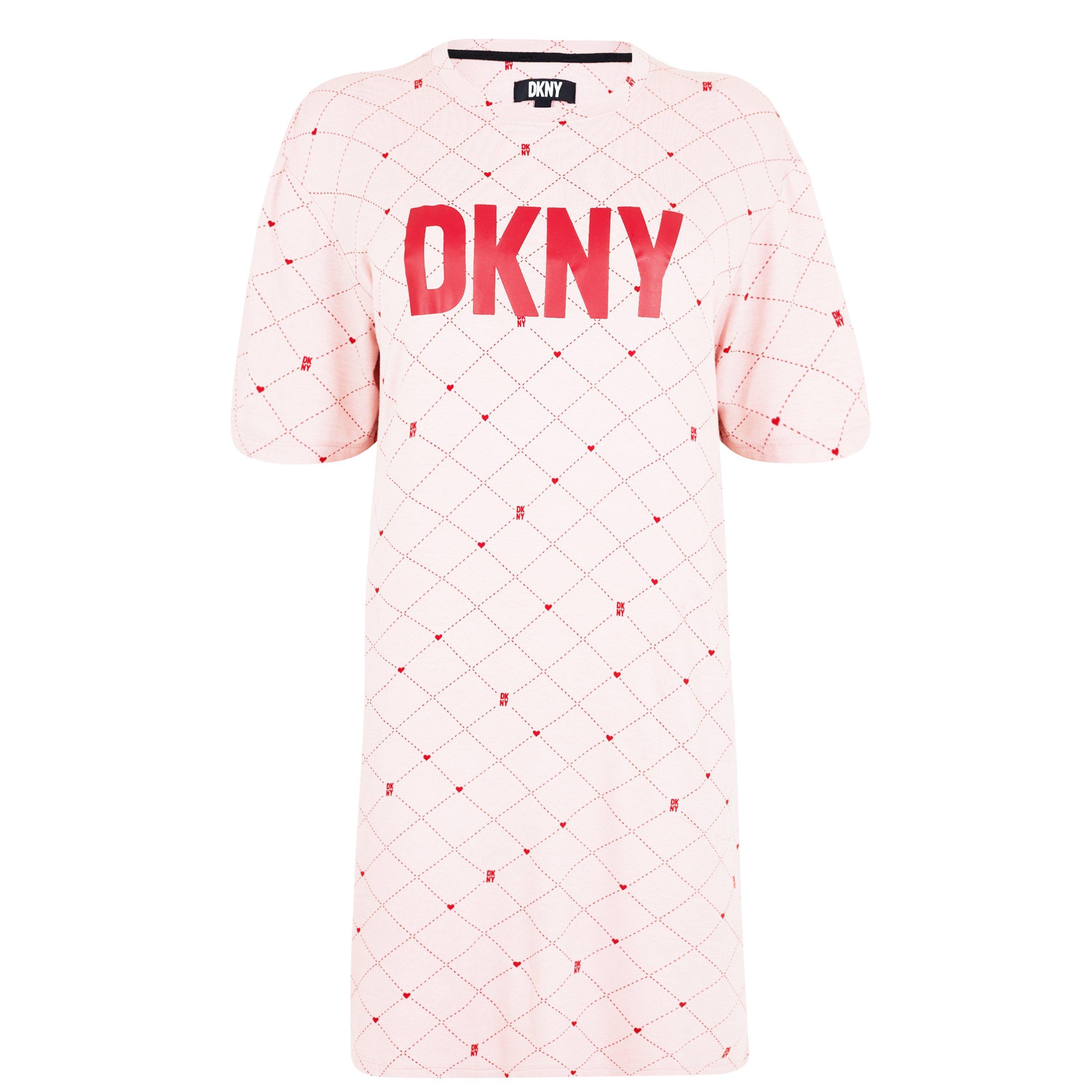 DKNY Heart Longline Sleep Shirt in Pink Lyst UK