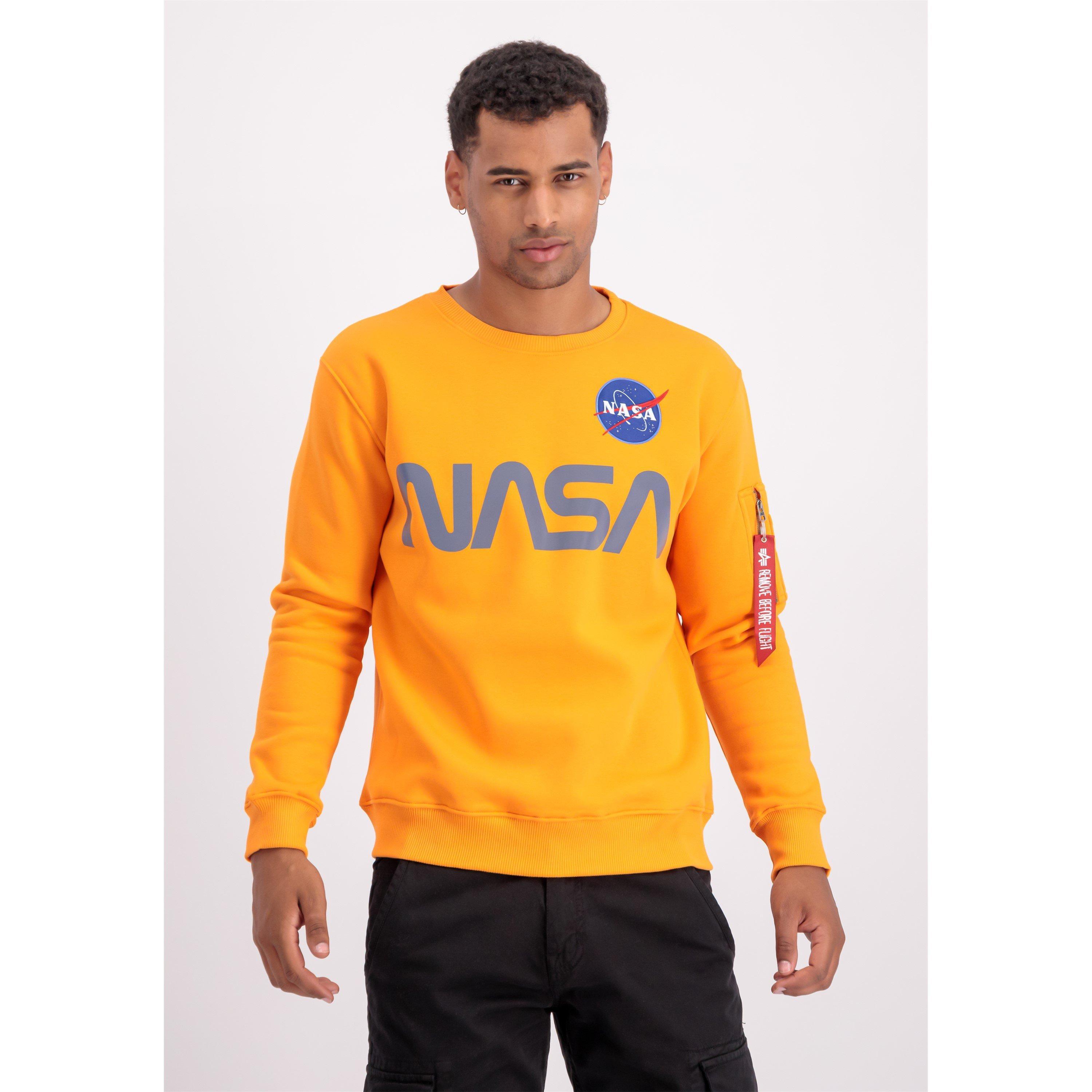 Alpha Industries Nasa Reflective Crew Sweatshirt in Orange for Men Lyst UK