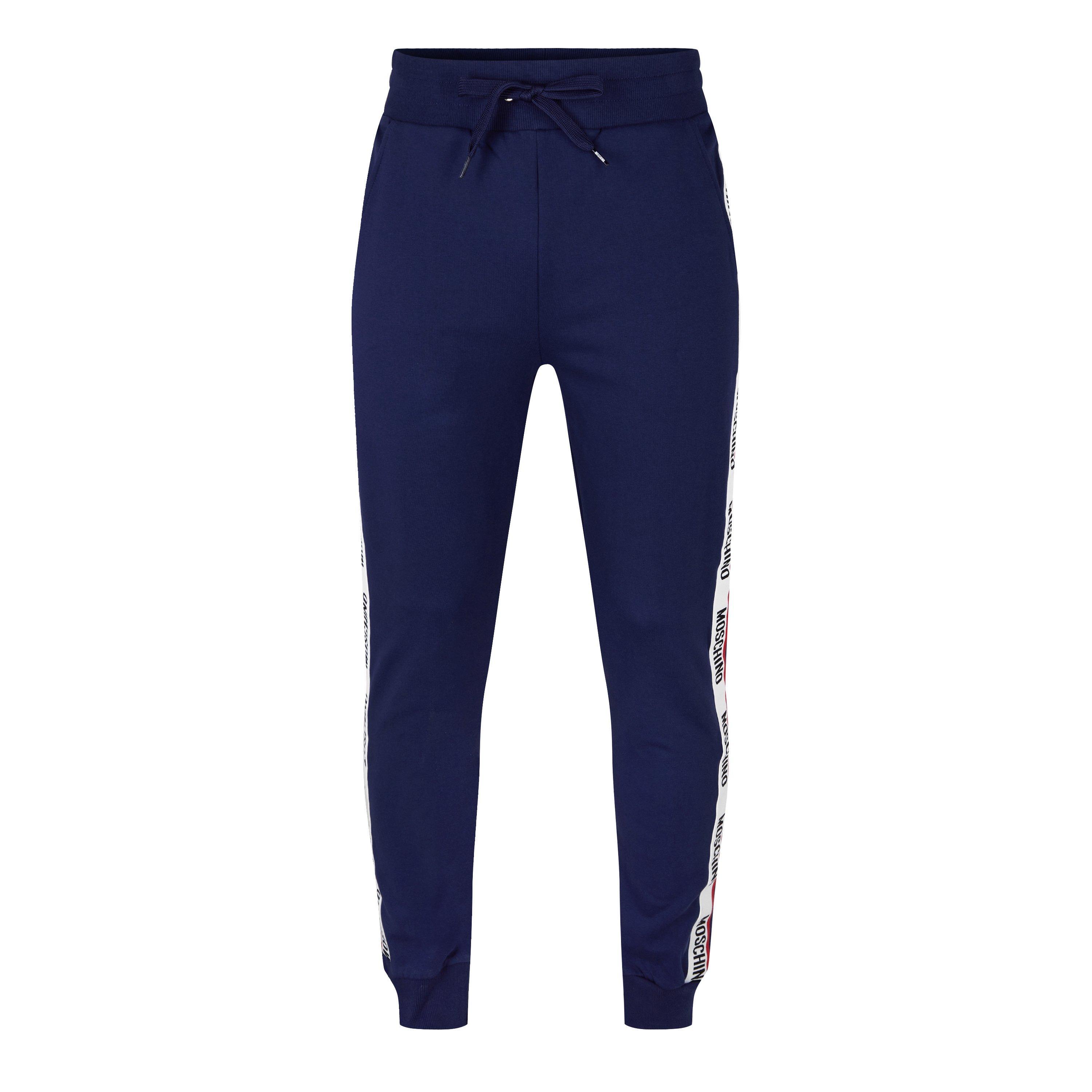 Moschino Logo Tape Jogging Bottoms in Blue for Men Lyst UK