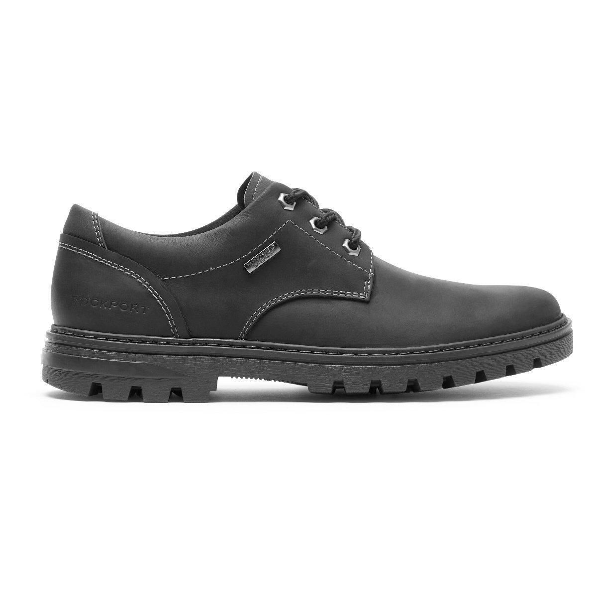 Rockport black leather shoes hotsell
