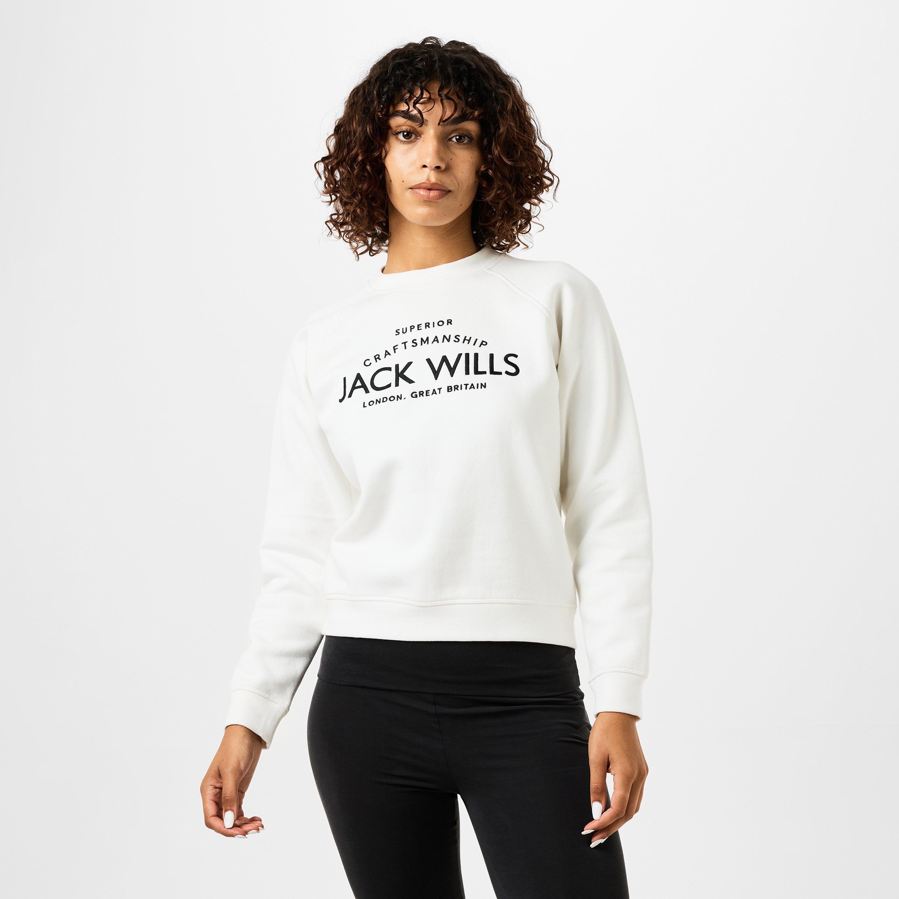 Jack Wills Jw Hunston Graphic Crew Neck Sweatshirt in White Lyst UK