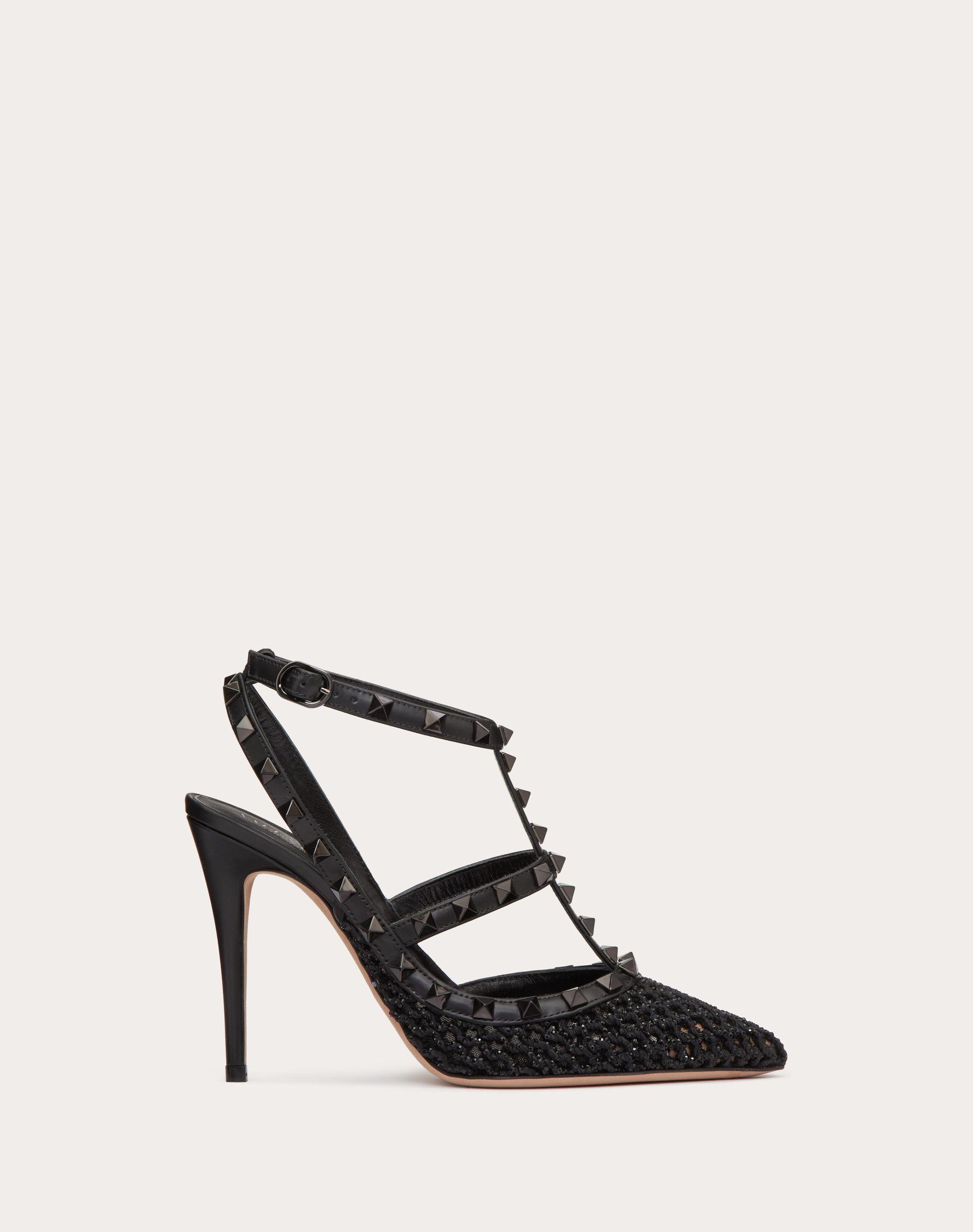 Black valentino garavani tonal rockstud heels best sale