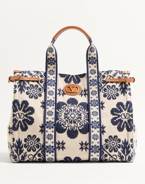 Valentino Garavani Antibes Jacquard Handbag in Blue | Lyst