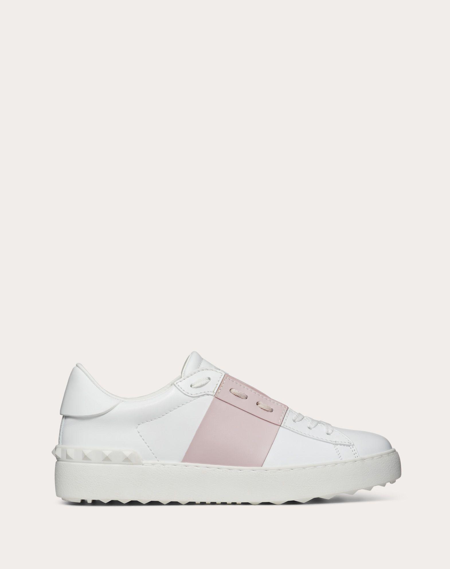 open sneaker in calfskin leather