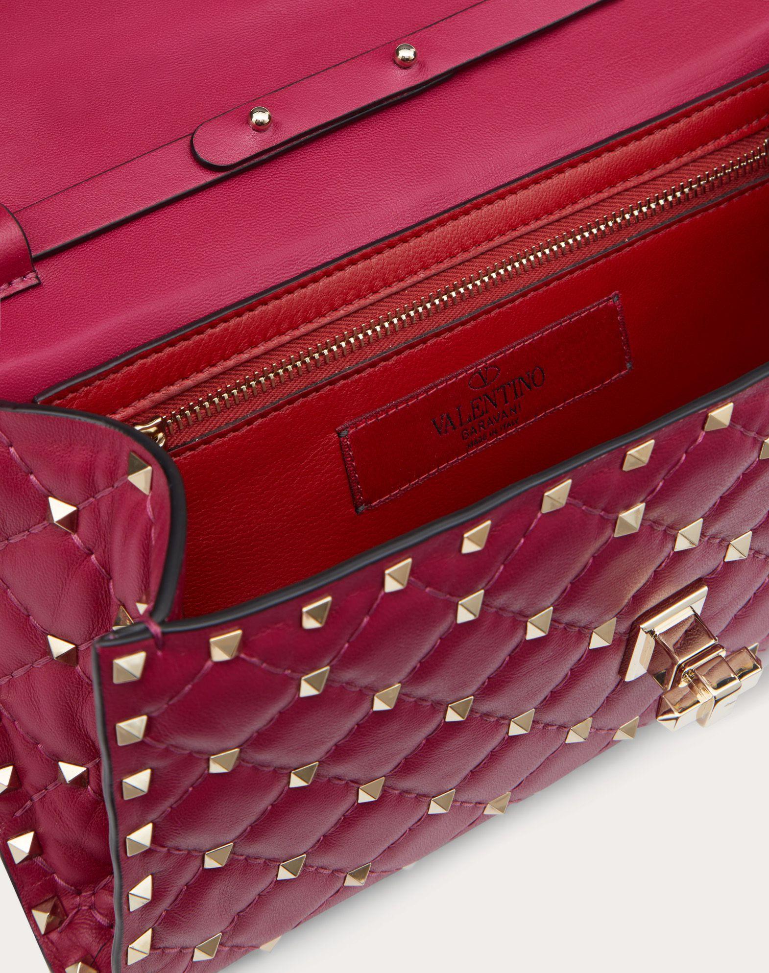 valentino nappa rockstud clutch